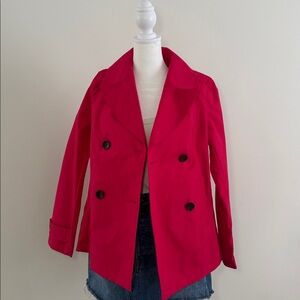 Banana Republic Vibrant hot pink Trench Coat